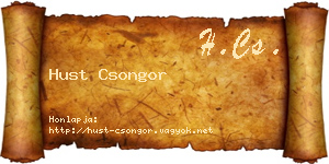 Hust Csongor névjegykártya