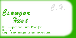 csongor hust business card
